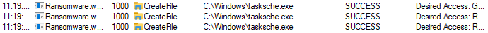 tasksche.exe payload is dropped